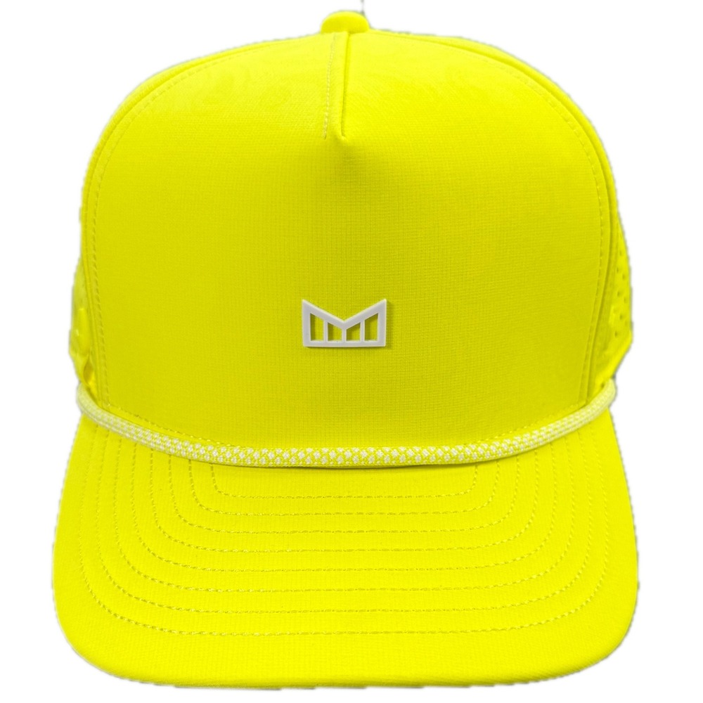 Melin Hydro Odyssey Links Hat Men Small Neon Yellow Water Resistant Snapback